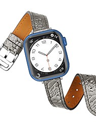 cheap -1pc Smart Watch Band Compatible with Apple iWatch 38/40/41mm 42/44/45mm Genuine Leather Waterproof Shockproof Classic Clasp Leather Loop for iWatch Smartwatch Strap Wristband for Series 7 / SE