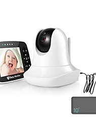 cheap -3.5 inch Large Screen Baby Monitor Infrared Night Vision Wireless Video Color Monitor with Lullaby Remote Pan-Tilt-Zoom Camera