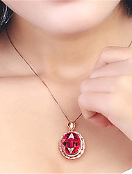 cheap -Choker Necklace Pendant Necklace Chain Necklace Women&#039;s Geometrical Rhinestone Simple Luxury Fashion Vintage Sweet Red 72 cm Necklace Jewelry 1pc for Wedding Street Daily Holiday Festival Geometric