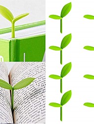 cheap -5 pcs Silicone Bookmark Plant Creative 3D Stereo Silicone Cute Funny Bookmark for Student Gifts 4*4 inch