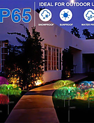 cheap -2pcs Solar Jellyfish Lights Color Changing Solar Garden Lights Waterproof Outdoor Flowers Lamp Courtyard Pathway Landscape Decor