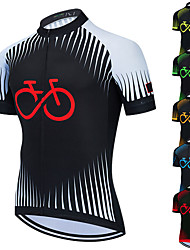 cheap -21Grams® Men&#039;s Short Sleeve Cycling Jersey Graphic Bike Top Mountain Bike MTB Road Bike Cycling White Green Yellow Spandex Polyester Breathable Quick Dry Moisture Wicking Sports Clothing Apparel