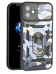 cheap -Phone Case For Apple Back Cover iPhone 13 Pro Max 12 Mini 11 X XR XS Max 8 7 Bumper Frame Kickstand Military Grade Protection Camouflage Geometric Pattern Armor TPU PC