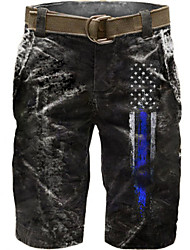 cheap -Men&#039;s Classic Style Fashion Shorts Cargo Shorts Pocket Print Short Pants Casual Daily Graphic Star Comfort Breathable Mid Waist Black M L XL XXL 3XL