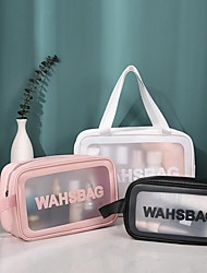 cheap -Travel Storage Toiletry Organize Women Waterproof PVC Cosmetic Portable Bag Transparent Zipper Make Up Case Female Wash Kit