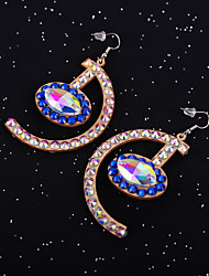 cheap -Belly Dance Dance Accessories 1 Pair of Earrings Crystals / Rhinestones Women&#039;s Training Performance Alloy