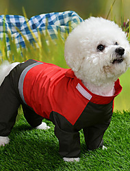 cheap -Premium Raincoat, Adjustable Lightweight Rain Jacket with Leash Hole Good Vision Reflective Cap Velcro Closures Storage Bag for Small Medium Large Dog