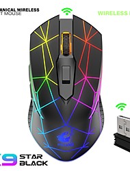 cheap -X9 Wireless Gaming Mouse Rechargeable Computer Mouse Mice with Colorful LED Lights 2.4G USB Receiver 3 Level DPI for PC Gamer Laptop Desktop Chromebook Mac