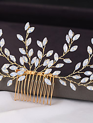 cheap -Wedding Bridal Rhinestone / Copper wire Hair Combs / Hair Accessory with Crystal / Rhinestone 1 PC Wedding / Party / Evening Headpiece
