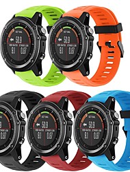 cheap -5 PCS Smart Watch Band for Garmin Fenix 7X / 6X Pro / 5X / 3/3 HR 26mm Silicone Smartwatch Strap Waterproof Adjustable Shockproof Sport Band Replacement  Wristband
