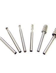 cheap -6pcs 1/8&#039;&#039; Shank HSS Steel Rotary Burrs Cutter Engraving Grinding Bit For Rotary File Cutter Tools Woodworking DIY