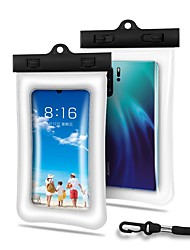 cheap -Waterproof Pouch Cellphone Dry Bag Case IPX8 Waterproof For iPhone 13 Pro mini 12 11 XR Max Samsung Galaxy S21 S20 A32 A22 Shockproof Dustproof with Removable Cross Body Strap Transparent Up to 6.4 inch TPU  Swimming Hiking Camping