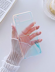 cheap -Phone Case For Samsung Galaxy Flip Z Flip 3 Shockproof Dustproof Transparent TPU