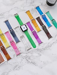 cheap -1pc Smart Watch Band Compatible with Apple iWatch 38/40/41mm 42/44/45mm Silicone Adjustable Transparent Elastic Sport Band for iWatch Smartwatch Strap Wristband for Series 7 / SE / 6/5/4/3/2/1
