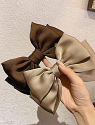 cheap -1pc Women&#039;s Hair Clip For Street Holiday Butterfly Handmade Fabric Alloy khaki Coffee