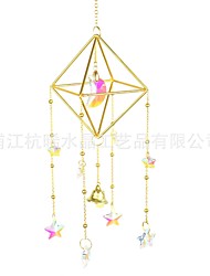 cheap -amazon ebay cross-border supply diy self-created design pentagram moon metal frame wind chime bohemian