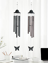 cheap -cross-border flower flying butterfly dance retro five-pipe wind chime ornaments metal home outdoor garden decoration holiday gifts