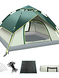 cheap -fully automatic tent outdoor 3-4 people thickened rain-proof double-layer tent, single and double camping sunscreen and rainproof awning