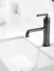 cheap -Black/Gold Faucet Brass Basin Faucet Premium Gun Black Bathroom Faucet Single Handle Single Hole FaucetContemporary Basin Sink Faucet Bathroom Vessel Sink Faucet