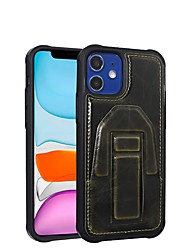 cheap -Phone Case For Apple Classic Series iPhone 13 Pro Max 12 11 SE 2022 X XR XS Max 8 7 Bumper Frame Card Holder with Stand Solid Colored PU Leather TPU