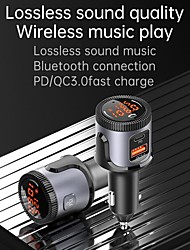 cheap -BC72 NEW Product Car Fast Charger PD Charger QC 3.0 Bluetooth-compatible Hands-Free FM Transmitter Dual Display Car Charger