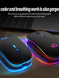 cheap -LED Wireless Mouse X15 Slim Rechargeable Wireless Mouse 2.4G Portable USB Optical Wireless Computer Mice with USB Receiver Adjustable DPI for Windows/PC/Mac/Laptop