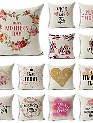 cheap -Mother&#039;s Day Double Side Cushion Cover 1PC Soft Decorative Square Throw Pillow Cover Cushion Case Pillowcase for Bedroom Livingroom Superior Quality Machine Washable Indoor Cushion for Sofa Couch Bed Chair