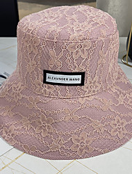cheap -Vintage Style Elegant Poly / Cotton Blend Kentucky Derby Hat / Hats with Lace / Pattern / Print / Pure Color 1 PC Casual / Holiday Headpiece