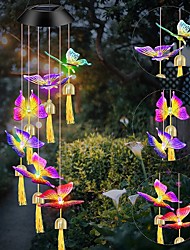 cheap -Outdoor Solar Wind Chime Light Waterproof LED Peak Bird Butterfly Bell Lights 7 Color Changing Garden Light Balcony Countyard Terrace Patio Outdoor Holiday Christmas Wedding Decoration