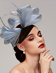 cheap -Headpieces Feathers / Net Fascinators with Feather / Tiered / Tulle 1 PC Ladies Day Headpiece