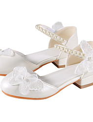 cheap -Girls&#039; Heels Princess Shoes PU Non-slipping Princess Shoes Big Kids(7years +) Little Kids(4-7ys) Toddler(2-4ys) Wedding Dancing Flower White Spring Summer