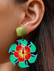 cheap -1 Pair Hoop Earrings For Women&#039;s Street Date Birthday Acrylic Alloy Chandelier Petal