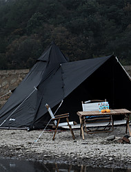 cheap -xianuoduoji outdoor camping indian pyramid tent sunshade sunscreen double-layer rain-proof minaret tent hut