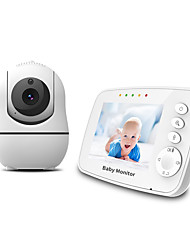 cheap -Baby Monitor with Remote Pan Tilt Zoom Camera and 3.2 Inch LCD Screen Infrared Night Vision (White)