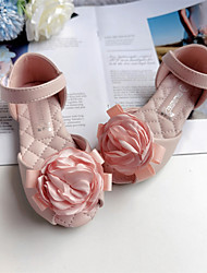 cheap -Girls&#039; Sandals Dress Shoes Princess Shoes Microfiber Little Kids(4-7ys) Party Daily Flower Pink Ivory Spring Summer / Booties / Ankle Boots