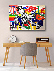 cheap -Oil Painting Hand Painted Vertical Abstract People Contemporary Modern Stretched Canvas