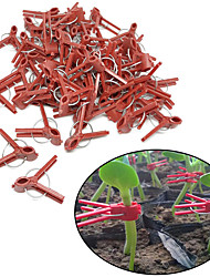 cheap -50pcs Plant Grafting Clip Plastic Gardening Tool For Cucumber Eggplant Watermelon Round Mouth Flat Mouth Anti-fall Clamp
