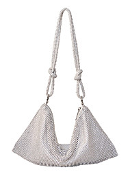 cheap -Women&#039;s Evening Bag Acrylic Sequin Zipper Glitter Shine Rhinestone Party / Evening Date Going out Silver