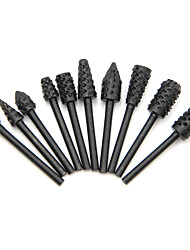 cheap -10pc Fine Handle Wolf Tooth Stick 3mm Electric Grinding Rotary File Set Woodworking DIY Set Accessories