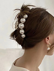 cheap -1pc Women&#039;s Hair Claws Hair Clip For Street Gift Holiday Head Handmade Plastic White Black