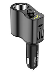 cheap -74.4 W Output Power USB USB C Car Charger Car USB Charger Socket Fast Charger Portable LED Lights Short Circuit Protection For iPad Universal Laptop Cellphone Tablet