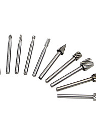 cheap -10pcs 1/8&#039;&#039; Shank HSS Steel Rotary Burrs Cutter Engraving Grinding Bit For Rotary File Cutter Tools Woodworking DIY