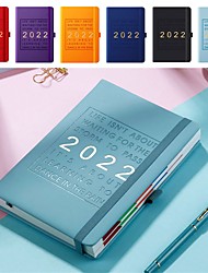 cheap -2022 Daily Weekly Monthly Planner A5 5.8×8.3 Inch Classic PU Hardcover Elastic Closure Agenda Strap Design Planner 328 Pages for School Office Business