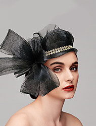 cheap -Headpieces Feathers / Net Fascinators with Feather / Cap / Flower 1 PC Ladies Day Headpiece