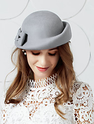 cheap -Wool Kentucky Derby Hat / Hats with 1 Piece Wedding / Party / Evening / Valentine&#039;s Day Headpiece