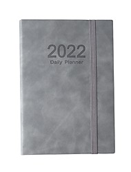 cheap -2022 Daily Weekly Monthly Planner A5 5.8×8.3 Inch Classic PU Hardcover Elastic Closure Agenda Strap Design Planner 400 Pages for School Office Business