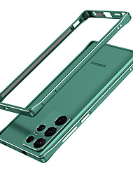 cheap -Phone Case For Samsung Galaxy Bumper S22 S22 Plus S22 Ultra Support Wireless Charging Solid Colored Aluminum Alloy