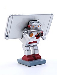 cheap -Resin Robot Desktop Stand Holder Desk Mount Universal for Cell Mobile Phone Creative Home Model Ornaments Decoration