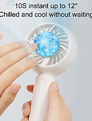 cheap -Portable Mini Ice Compression Handheld Fan 3 Speed Adjustable Fans USB Rechargeable Ice Hockey Fan