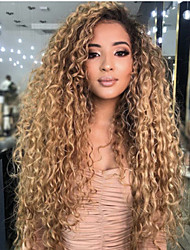 cheap -Synthetic Wig Afro Curly Asymmetrical Machine Made Wig Very Long A1 Synthetic Hair Women&#039;s Soft Party Easy to Carry Blonde / Daily Wear / Party / Evening / Daily